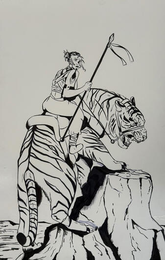 Tiger Mount (Black and White)