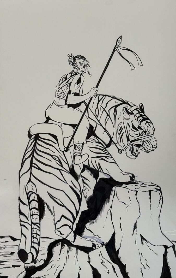 Tiger Mount (Black and White)